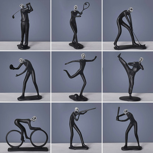 Statua di Musicista <span class=keywords><strong>Chitarrista</strong></span>, Figura in Resina di Sassofonista, Statua Astratta di Gruppo Jazz da Collezione, Regalo per Club, Decorazione per la Casa - Product Image 4