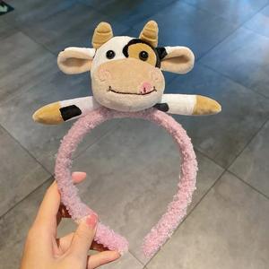 Nouveau bandeau de <span class=keywords><strong>fourrure</strong></span> de vache large faux-vison femmes bandeaux mode motif Animal cheveux cerceau cheveux accessoires - Product Image 5