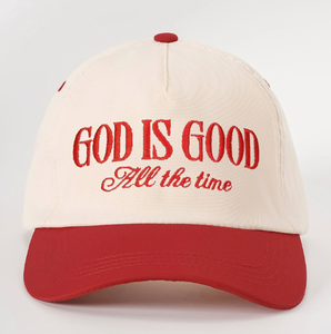 Casquette de baseball brodée God Is Good All The Time, chapeau de papa en sergé de coton bicolore pour hommes et femmes, sport décontracté - Product Image 3