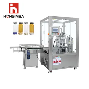 Manufacturer Dropper glass bottle spray rubber stopper vial injection sample Filling Capping Machine