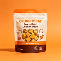 Sachet en plastique économique multicouche pour aliments pour chats, anti-graisse, fermeture facile, pour aliments pour chats aux ingrédients naturels, emballage commercial
