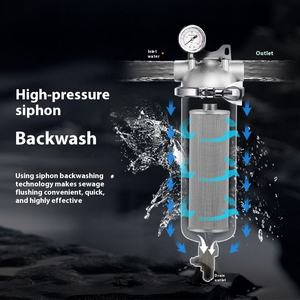 Grande flusso 304 acciaio inox Pre-filtro per tutta la casa manuale depuratore di acqua di rubinetto per il centro domestico depuratori d'acqua - Product Image 2