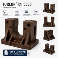 Pièces en plastique de petite série usinées CNC en Torlon PAI 5530, renforcées pour applications intensives