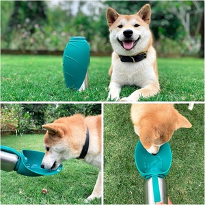 Tazza da Viaggio per Animali in Acciaio Inox, <span class=keywords><strong>Bottiglia</strong></span> d'Acqua Isolata per Cani <span class=keywords><strong>con</strong></span> Ciotola Pieghevole in Silicone per Passeggiate e Escursioni all'Aperto - Product Image 6