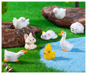 Bureau petits ornements dessin animé salon jardin décoration résine animal artisanat 3D mignon canard oie enfants figurines à collectionner - Product Image 5