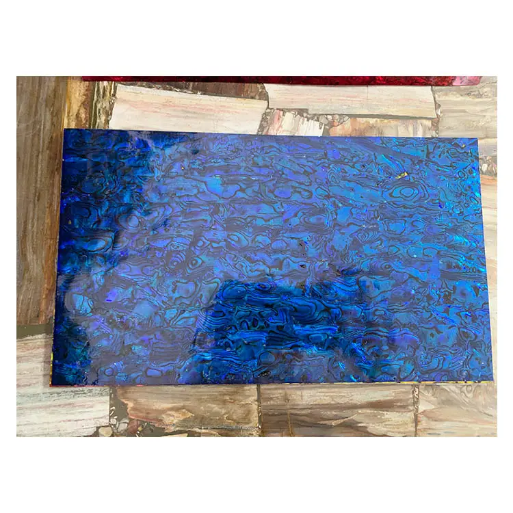Окрашенная темно-синего цвета, раковина абалона, лист из перламутровых раковин лист раковины