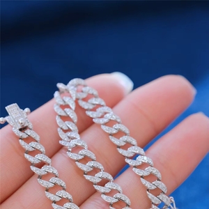Xinfly Classic Jewelry Custom 18k Solid Gold Chunky <b>Cuban</b> <b>Link</b> <b>Chain</b> 2.1ct Tennis Bracelet - Product Image 4