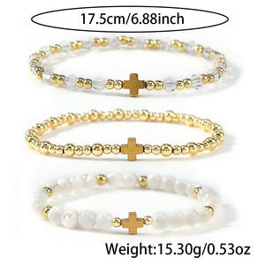 <span class=keywords><strong>Para</strong></span> <span class=keywords><strong>SHEIN</strong></span> mujer Bohemia CCB moda luz lujo fiesta pulsera oro mariposa Concha piedra cobre <span class=keywords><strong>cuentas</strong></span> explosivas creativas - Product Image 3