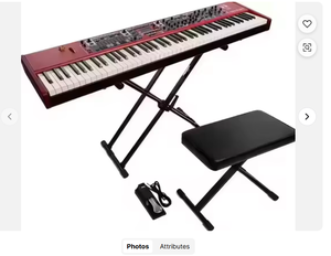 Clavier numérique original à 88 touches, action marteau, style lesté de niveau 3, portable, USB, son surround - Product Image 1