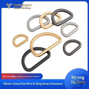 Wholesale HC HC-D216 Alloy Brass Stainless Steel 3mm/4mm Wire <b>Thickness</b> Metal D Shape <b>Ring</b> for Handbags Bags - Product Image 5