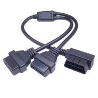 16 pines macho derecho a hembra Y CABLE obd2 obd-ii macho y cable divisor OBD para Escáner de diagnóstico OBD2