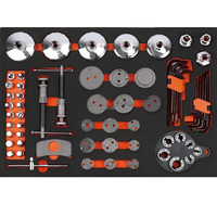 Chariot de rangement pour outils avec 7 tiroirs, jeu de clés à douille extensible, tournevis à fleurs, finition thermolaquée personnalisable OEM