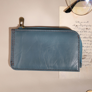Nuevo monedero con ranura para múltiples tarjetas Rfid, tarjetero corto plegable Simple, billetera Retro de cuero de vaca de grano superior para mujer - Product Image 6