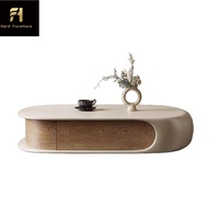 Table basse de salon en bois noir et blanc de luxe italien, ensemble de tables gigognes de haute qualité