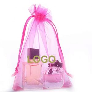 Pochette cadeau en organza pas chère, sac à cordon personnalisé, sacs en organza à cordon pour Noël - Product Image 5