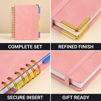 Carnet à spirale épais B5 pour étudiant avec sangle, à feuilles mobiles, personnalisable, vente en gros