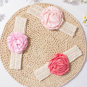 New bé ren Headband Dễ Thương Hoa bé đàn hồi fontanelle headdress Châu Âu và mỹ trẻ em phụ kiện - Product Image 3