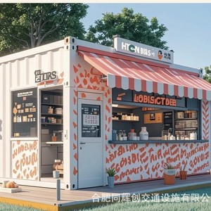 ร้านค้าตู้คอนเทนเนอร์ดัดแปลง รูปทรงสี่เหลี่ยมผืนผ้า ดีไซน์ทันสมัย ความหนามาตรฐาน สำหรับใช้งานเชิงพาณิชย์ - Product Image 1