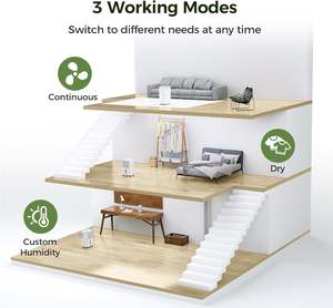 Deshumidificador Doméstico de Plástico con Compresor de 16L/día, 300W, Control Táctil y Descongelación Automática, Venta al Por Mayor - Product Image 4