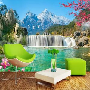 Papel pintado de póster de foto <span class=keywords><strong>3D</strong></span> personalizado <span class=keywords><strong>Hd</strong></span> Falls <span class=keywords><strong>paisaje</strong></span> Natural gran Mural papel pintado revestimiento de paredes sala de estar dormitorio - Product Image 2