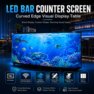 Cabine de DJ avec écran LED, logo personnalisé, semi-circulaire, portable, pour <span class=keywords><strong>mariage</strong></span> et fête - Product Image 2