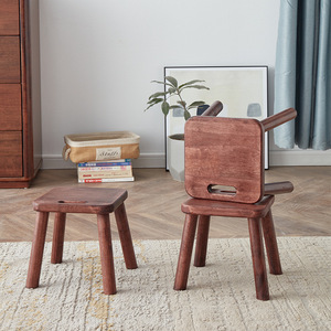 Solid Wood <b>Stool</b> Multi Functional Home Living Room Chair <b>Portable</b> Foldable Wooden Bench Seat For Children Adults Elderly - Product Image 1