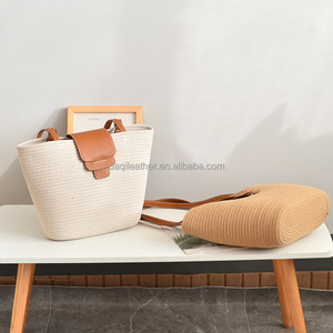 French-Style <b>Large</b>-Capacity Straw <b>Bag</b> New Niche Solid-Color Woven Straw Tote Women's Vacation <b>Beach</b> <b>Bag</b> Fashionable Shoulder <b>Bag</b> - Product Image 6