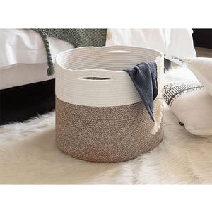 Cesto de almacenamiento de cesta tejida de cuerda de algodón grande marrón nuevo 2025 para <span class=keywords><strong>ropa</strong></span> <span class=keywords><strong>sucia</strong></span> - Product Image 6