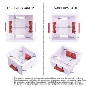 Interruptor de Pared de PVC Tipo <span class=keywords><strong>86</strong></span> NOVSKI NS-K2, Nivel de Protección IP54, Caja Oculta Inferior, Certificación CE, Estilo Cuadrado - Product Image 4