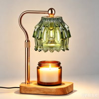Lampe chauffe-bougie avec minuterie et variateur d'intensité - Cadeau d'anniversaire pour femme, maman, chauffe-cire électrique