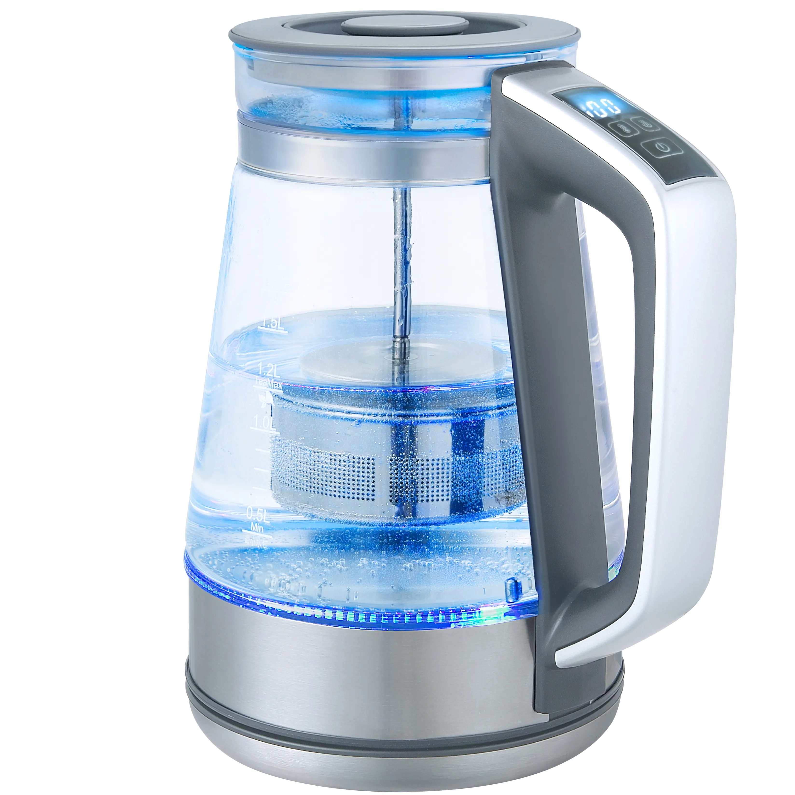 Glas Marado Wasserkocher UK Temperatur regelung Wasserkocher Her vidor 1.8L 220V 110V Edelstahl Glas Wasserkocher