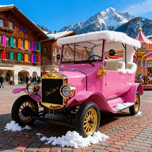 <span class=keywords><strong>Voiture</strong></span> électrique rétro <span class=keywords><strong>de</strong></span> tourisme 6-8 places - Design unique pour navette <span class=keywords><strong>de</strong></span> villégiature/mariage, carrosserie métallique et conduite fluide - Product Image 3