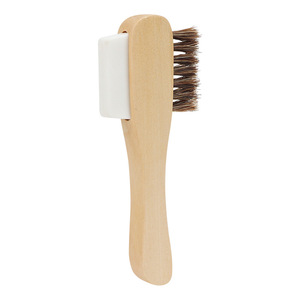 Yinste Double Sided <b>Shoe</b> Brush Horse Hair <b>Soft</b> Rubber Block For Leather Cleaning - Product Image 5