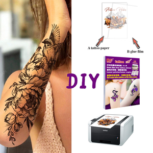 Autocollants <span class=keywords><strong>de</strong></span> tatouage temporaires en papier pour hommes, femmes et enfants, motifs indiens, tigre, loup, crâne <span class=keywords><strong>de</strong></span> la <span class=keywords><strong>mort</strong></span>, squelette, roi animal, blanc, sexy, effet laser - Product Image 1