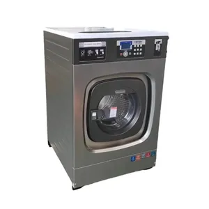 อุปกรณ์ซักรีด 12 กก. 15 กก. 20 กก. เครื่องซักผ้าหยอดเหรียญอุตสาหกรรมเชิงพาณิชย์อัตโนมัติเต็มรูปแบบ
