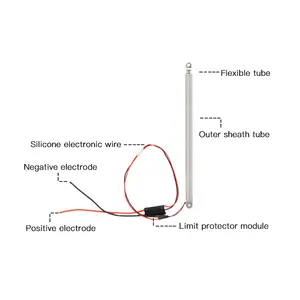 6v Mini tige télescopique électrique push-pull avec plaque de Protection de limite grande poussée Mini actionneur électrique bricolage modèle tige de levage
