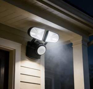 Lámpara de Pared LED de Alta Calidad IP44 de 24 W con Sensor de Movimiento para Seguridad en Garajes, Estacionamientos y Patios, con 2 Cabezales - Product Image 3