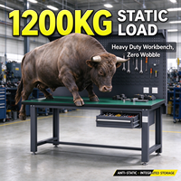 Système de plancher de travail modulaire robuste pour garage avec armoire à outils pour la réparation automobile
