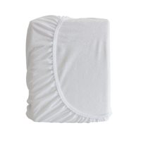 Couleur blanche bambou Polyester imperméable Jersey éponge drap-housse ensemble de literie housse de protection de matelas