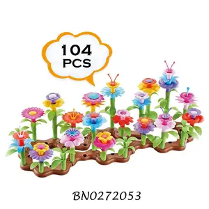 Blocs de construction de jardin, jouets éducatifs pour enfants, jouet de construction de fleurs