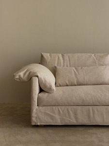 Canapé en tissu de style Wabi-sabi, en lin, amovible, lavable, en coton et en lin, petit siège pour la maison, siège pour chambre d'hôtes, salon - Product Image 6