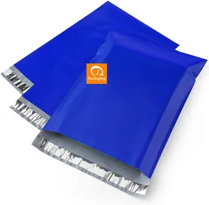 OEM 14.5X19ถุงจัดส่ง100ชิ้นคลาสสิกสีฟ้าโพลีจดหมายซองจดหมายเมลเลอร์ที่มีกาวตนเองสีฟ้าถุงโพลีกันน้ำ