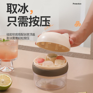 Heart Shaped Ice Cube Mold Food Grade Silicone With Lid For Household Use Summer Cooling - Product Image 2