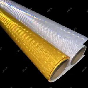 Digital Solvent Printing Conspicuity Vinyl High Intensity Prismatic Retro Reflective Sheeting Rolls For Plastic Road Sign