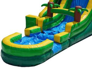 Scivolo d'Acqua Gonfiabile Tropicale per Eventi Estivi con Piscina Staccabile, Utilizzabile Bagnato o Asciutto - Product Image 4
