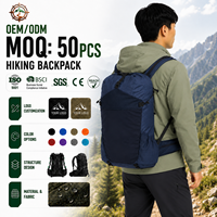 Sac de sport multi-couches pour l'extérieur 45L, résistant à l'abrasion, respirant, sans cadre, à enroulement, pour la randonnée, pour hommes et femmes
