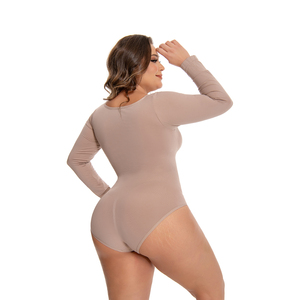 <span class=keywords><strong>Body</strong></span> Modellante Integrale Senza Cuciture ad Alta Elasticità con Forte Compressione e Maniche Lunghe, Corsetto Modellante per Ragazze - Product Image 4