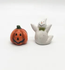 Halloween Ghost Shape Gốm Salt & Pepper Shaker Set, Tùy Chỉnh Chấp Nhận