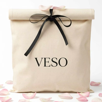 Kantong Kain Kanvas Berlogo Custom dengan Tutup Lipat untuk Pakaian, Kuas Kosmetik, Dompet, Tas, Kantong Debu, Tas Hadiah Katun Twill