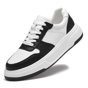 Zapatos elevadores de moda de alta calidad para hombres, zapatos blancos de cuero genuino con cordones, zapatillas con aumento de 7cm de altura - Product Image 6